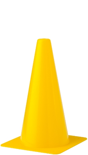 Plastikinis treniruotės konusas 30cm - Geltona paveikslėlis