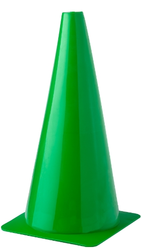 Plastikinis treniruotės konusas 45cm - Žalias  paveikslėlis