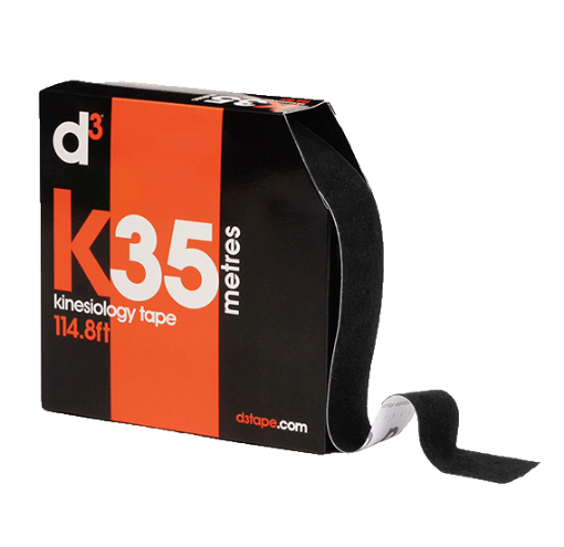 K35 Kinezio Juosta Juoda 5 cm x 35 m - d3Tape paveikslėlis