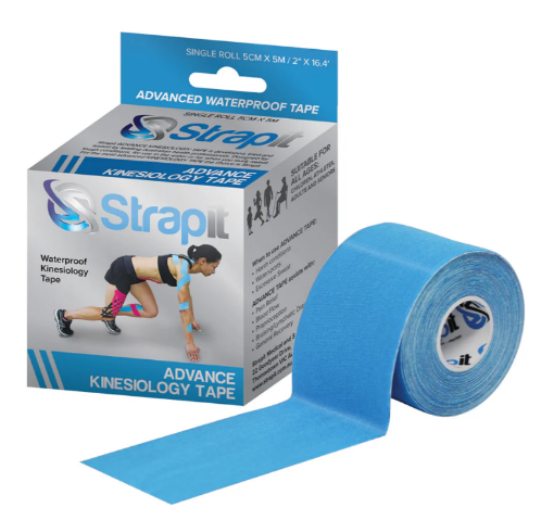 Kineziologinis pleistras Advance 5cm x 5m Mėlynas – Strapit paveikslėlis