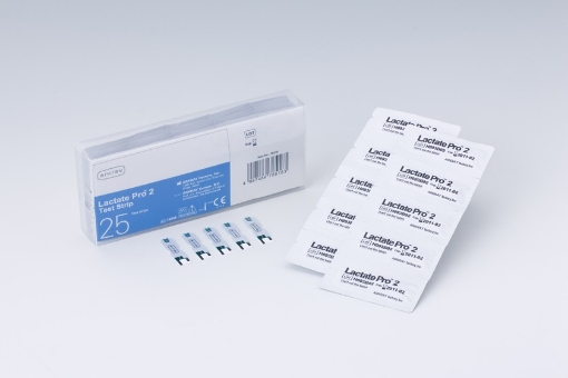 Pieno rūgšties testų juostelės Lactate Pro 2 (25 vnt.) paveikslėlis
