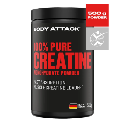 KREATINO MILTŲ FORMOS PAPILDOMAS MAISTAS - 500G BODY ATTACK paveikslėlis