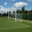 Stacionarūs futbolo vartai su galiniais tinklo stulpais 7,32 × 2,44 m su tinklu — VI 5907 paveikslėlis
