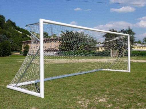 Mobilūs aliumininiai futbolo vartai 7,32 × 2,44 m su tinklu — VI 5900 paveikslėlis