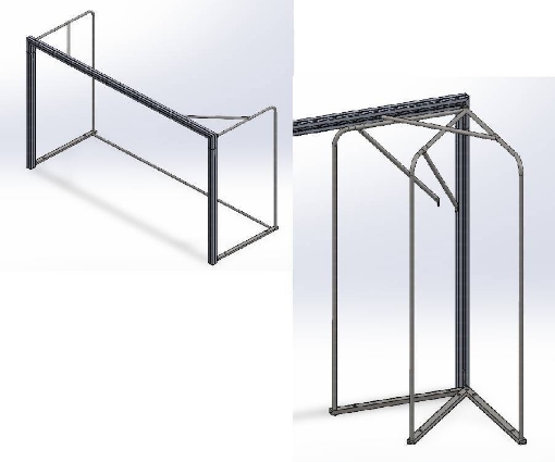Poarta Handbal Aluminiu - 3x2m, pliabila paveikslėlis