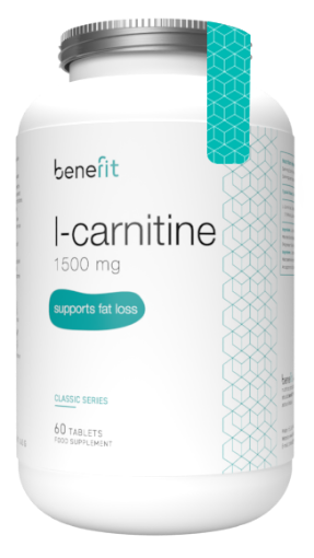 L-Carnitina 1500mg - 60 Tablete Benefit paveikslėlis