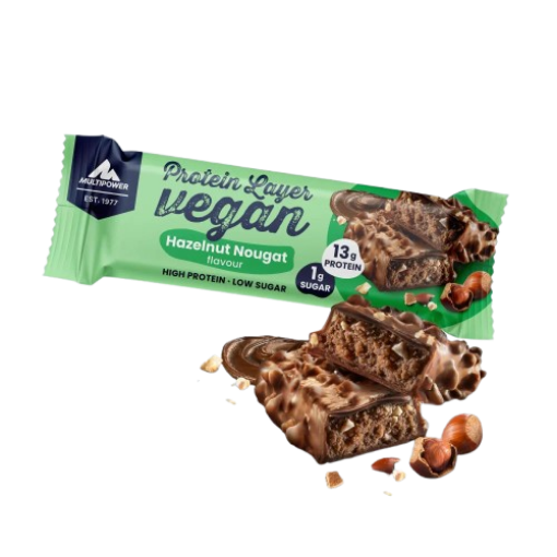 Veganiškas baltyminis batonėlis 55g - Lazdyno riešutų nugatas paveikslėlis