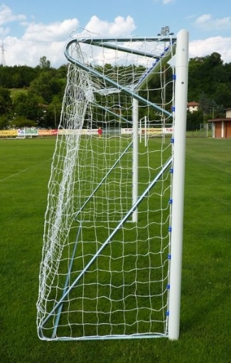 Mobilūs aliumininiai futbolo vartai 5 × 2 m — Ø80 mm su tinklu — VI 6022 paveikslėlis