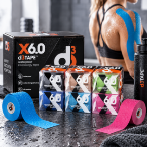 d3Tape X6.0 Waterproof – kineziologinis teipas 5 cm x 6 m kategorijos paveikslėlis 